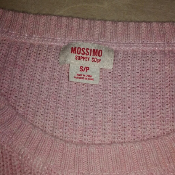 S Pink Sweater With White Lace Sleeves - Picture 2 of 3