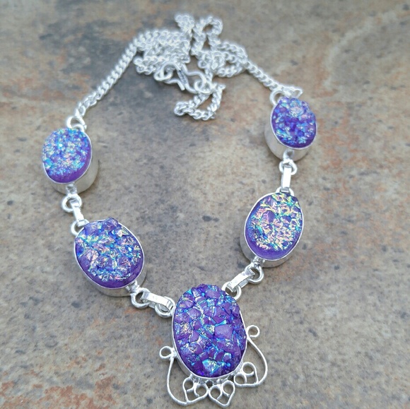 Titanium Druzy Necklace - Picture 2 of 4
