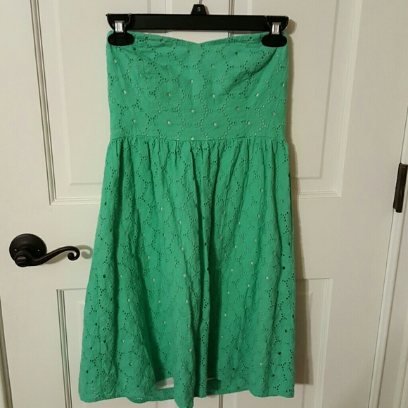 Beautiful turquoise strapless dress