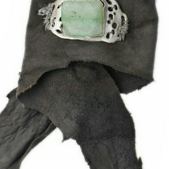Raw Green Apophyllite Suede Wrap Bracelet Game of Thrones