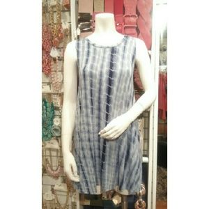 Bamboo Print Tie Dye Sleevless Dress