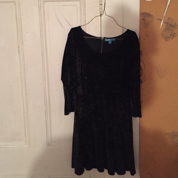 Velvet Black Dress. Super Soft Super Cute.