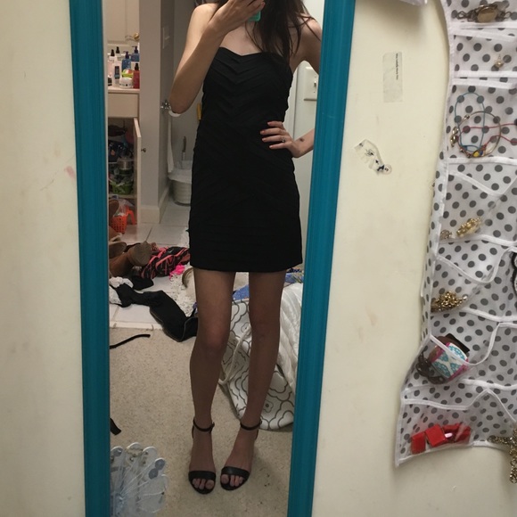 Little black strapless dress