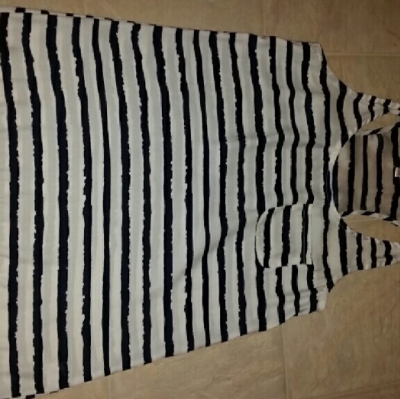 Small Navy and White Striped Tank - Picture 1 of 2