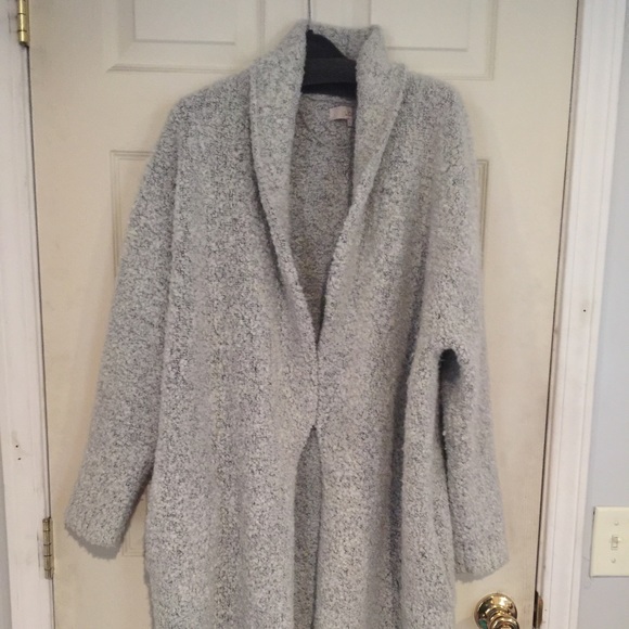 boucle sweater coat