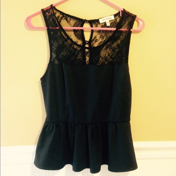 Lace open back tank top