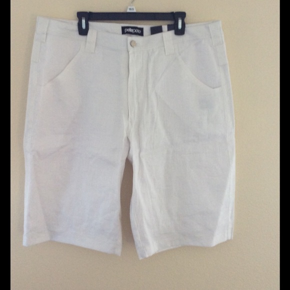 White Linen Shorts