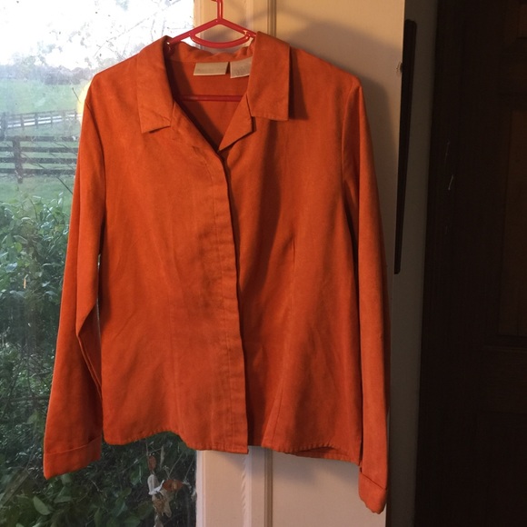 Orange long sleeve blouse 🌻