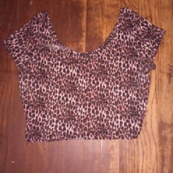 Wet seal Leopard print crop top