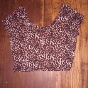 Wet seal Leopard print crop top