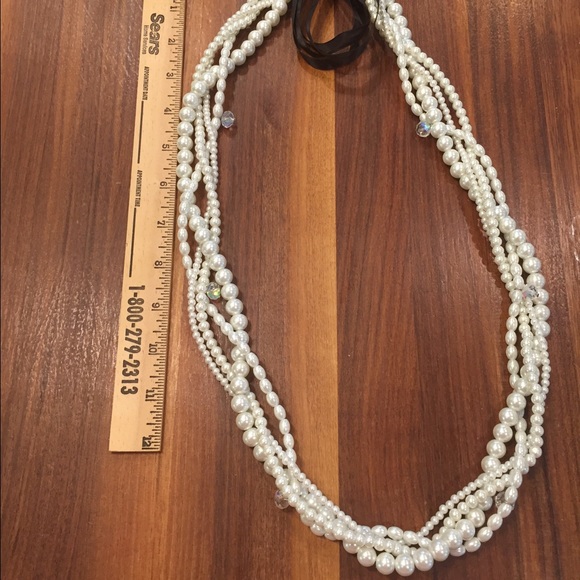 Faux pearl necklace