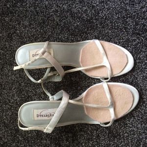 Off white satin heels size 9. Worn once