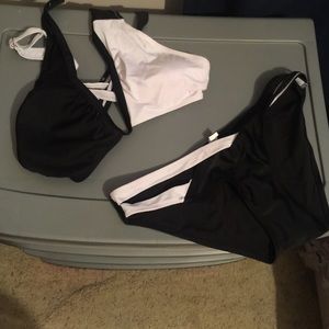 Black and white bikini