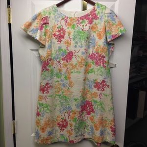 Floral Dress with Ruffle Sleeve