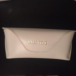 White Leather Valentino Glasses Case