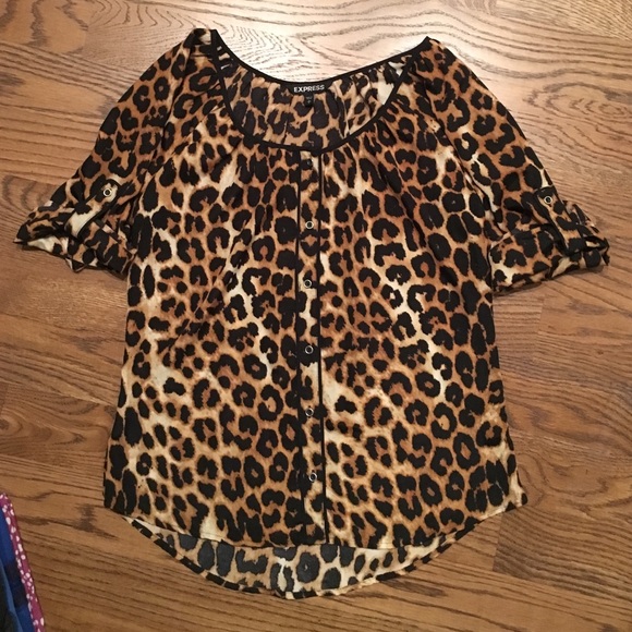 EXPRESS: Leopard Print Blouse