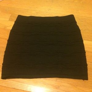 Black mini skirt