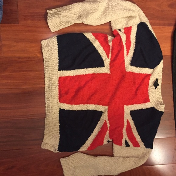 British Flag Crop Top Sweater
