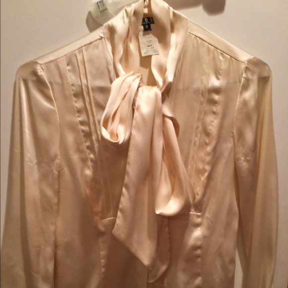 ABS beige silk top