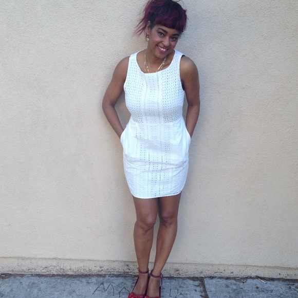 White Mini Dress.