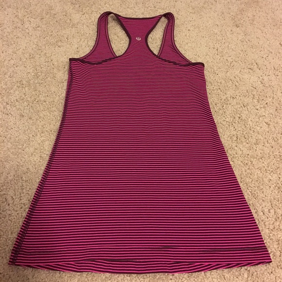 Lulu Lemon tank. Pink and purple stripe.