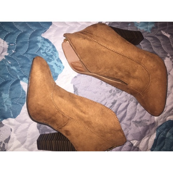 Brown Suede Booties