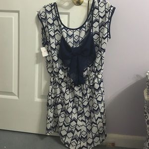 Super cute navy and white romper