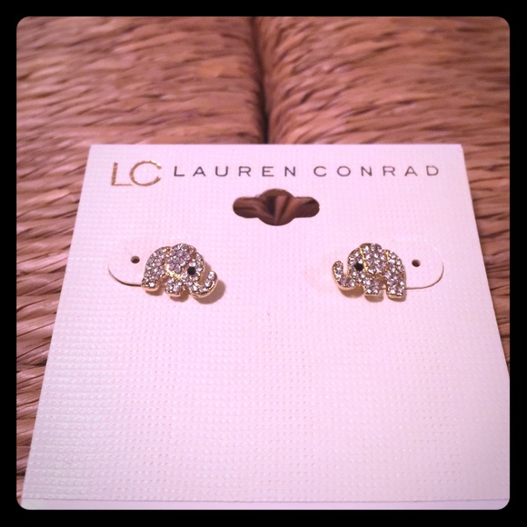 LC elephant earrings
