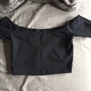 American apparel off shoulder crop top