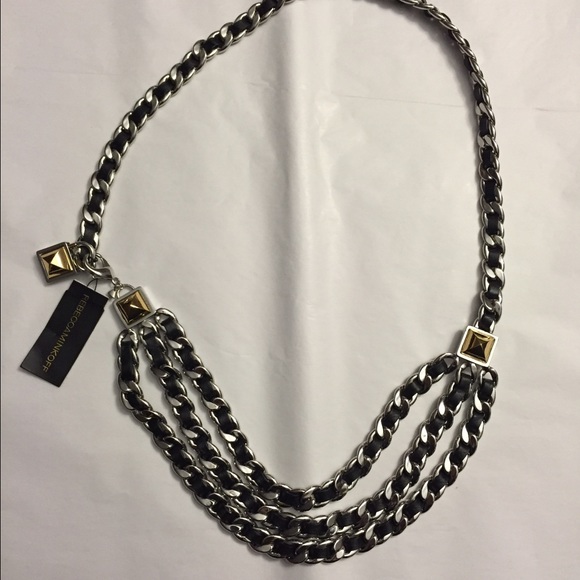 New Rebecca Minkoff chain necklace with leather