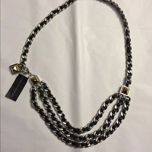 New Rebecca Minkoff chain necklace with leather