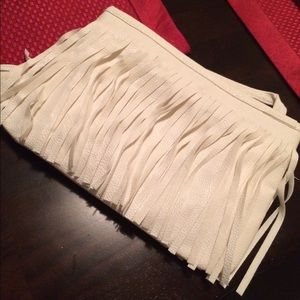 Fringe Crossbody White