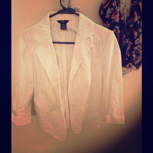 Black and white blazer