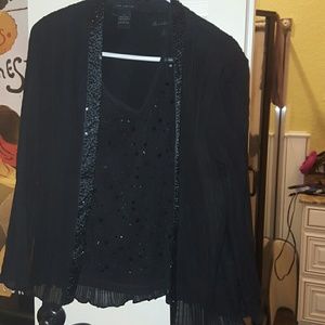 Skirt and top and jacket always sequins beautiful