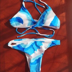Brand New blue and white Bikini