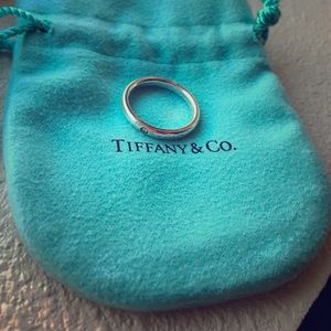 Sterling Silver diamond Tiffany ring