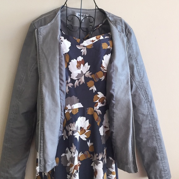 Grey Leather jacket