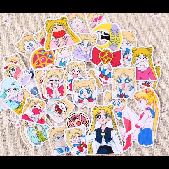 Set of 36s sailor moon stickers