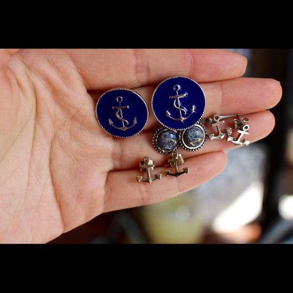 Set of Nautical Themed Earrings Super Cute