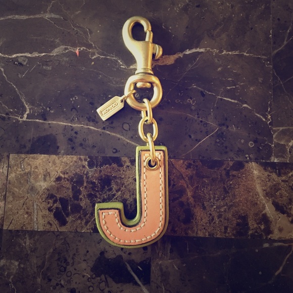 Coach letter "J" bag charm