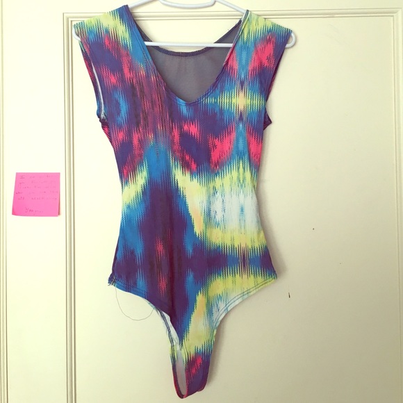multicolor rave leotard