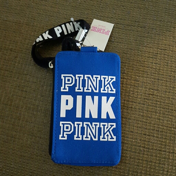Vs pink Lanyard and Id holder nwt
