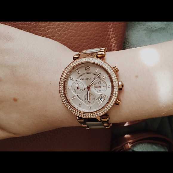 Michael Kors Accessories - Michael Kors Parker RoseGold stainless steel watch