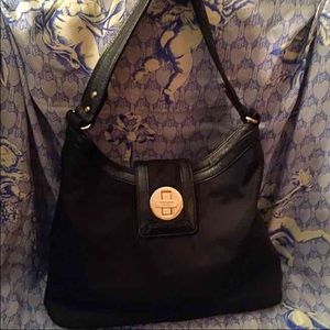 Kate Spade Black Nylon Turnlock Bag
