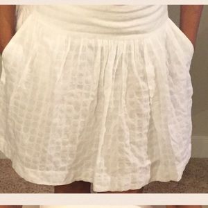 White skater skirt