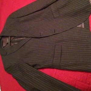 Mens 38 Banana Republic sports coat grey pinstripe