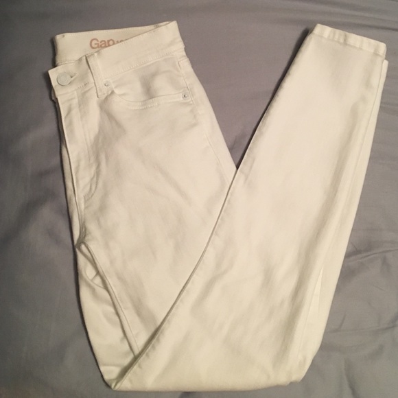 Gap High Waisted White Skinny Jeans