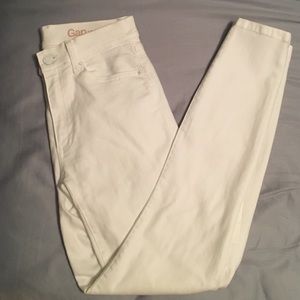 Gap High Waisted White Skinny Jeans