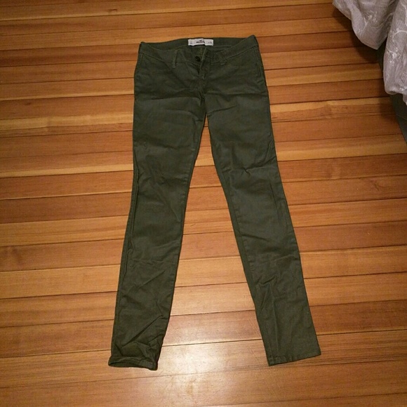 Hollister Military Green Skinny Jeans