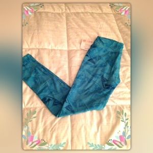 Lularoe Teal OS Chihuahua Leggings